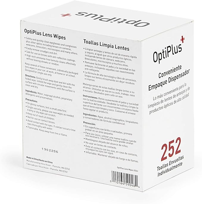 OptiPlus Eyeglass Lens Wipes l Pre-Moistened l Cleaning Wipes - Image 4