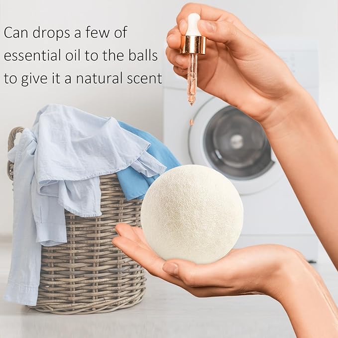 12 Pack Wool Dryer Balls XL Reusable Laundry Balls - Image 7
