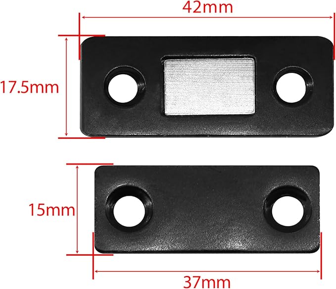 Cabinet Magnetic Catch, 20 Pack Black Ultra Thin Magnetic Cabinet Door Catch - Image 2