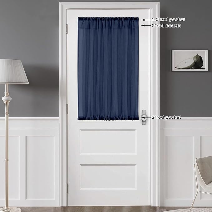 Chyhomenyc Sheer Window Curtains Tier 2 Pieces Set, 36 inch Length, Short - Image 3