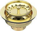 BOTEMY Stainless Steel Gold Sink Drain Strainer Kit 3-1/2 inch Kitchen Drain by BOTEMY
