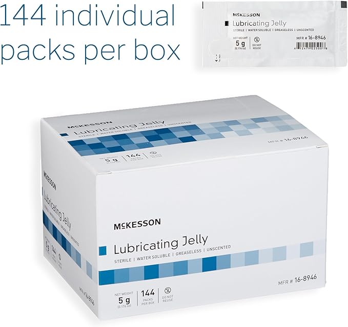 McKesson Lubricating Jelly, 5 g Water Based Non-Sticky Lube, Water Soluble - Image 6