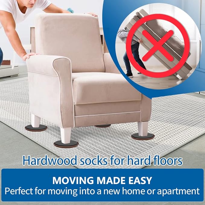 5" Furniture Sliders, 2-in-1 Furniture Movers Sliders - Image 6