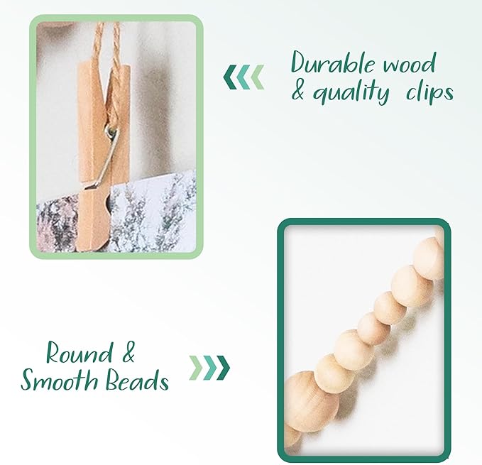 6 Feet Wooden Beads Garland - Image 5