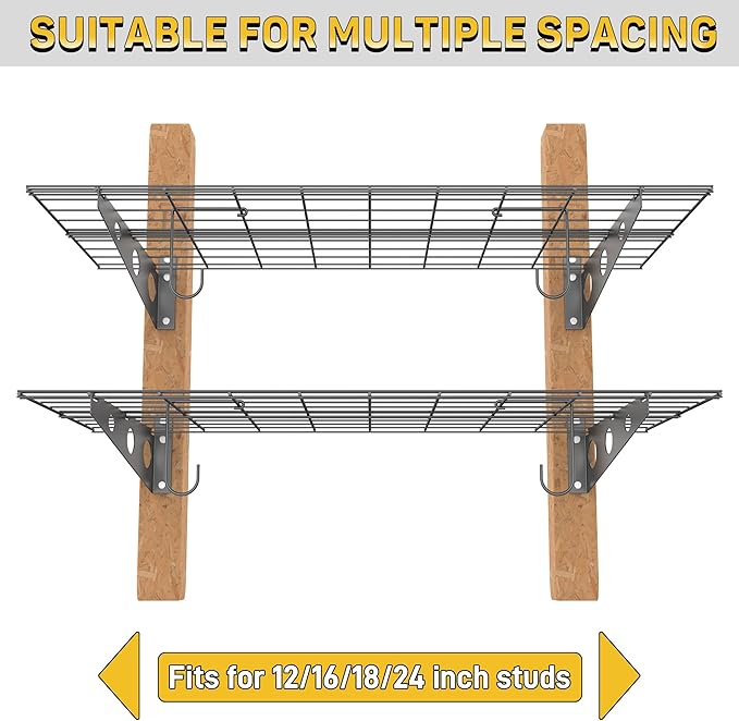 Ultrawall Garage Wall Shelves, 2 x 4 ft Wall Mounted Storage Shelves, Heavy - Image 4