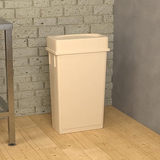 23 Gallon Beige Slim Jim Trash Can - Image 4