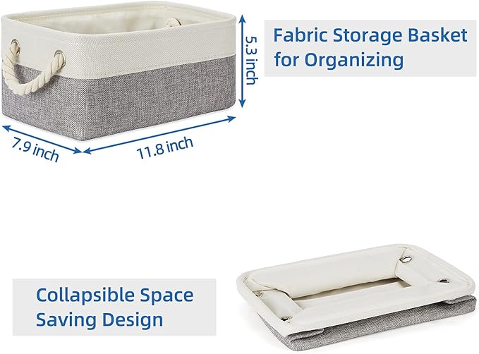 Temary Small Storage Baskets for Organizing 6Pcs Small Storage Bins, Decorative - Image 7