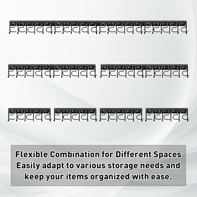 LEYU Metal Garage Tool Organizer Wall Mount, 4 Pack Garden Tool Organizer - Image 4