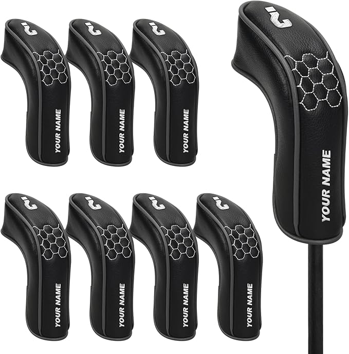 mytag 8PCS Golf Hybrid Iron Covers Set, Knit Hybrid Head Covers, Fits Cobra T - Image 7