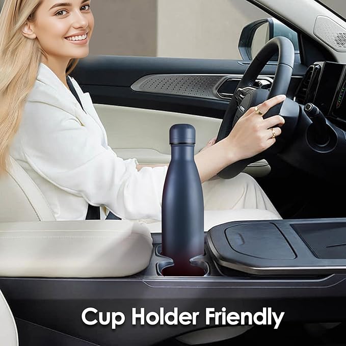 17oz Cola-Bottle Shaped Stainless Steel Leak-proof Water Bottle, Double Wall - Image 6
