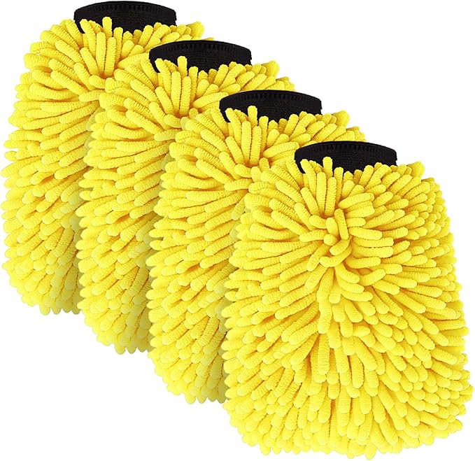 Car Wash Mitt Microfiber, Premium Chenille Microfiber Wash Car Mitts Sponge by Unknown
