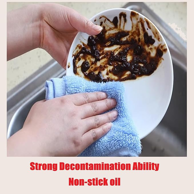 Bamboo Microfiber Cleaning Cloth-8Pcs Kitchen Wash Cloths, Wood Fiber Window - Image 9
