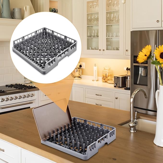 Commercial Dishwasher Tray Rack Polypropylene Full Size Flatware Rack - Image 4