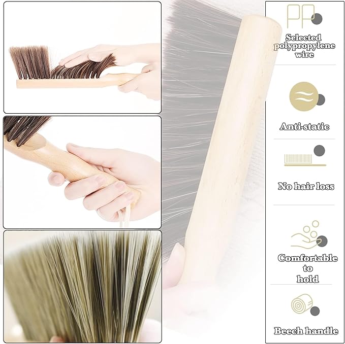 6Pcs Hand Broom Brush Beech Wood, Dust Brush, Duster - Image 5