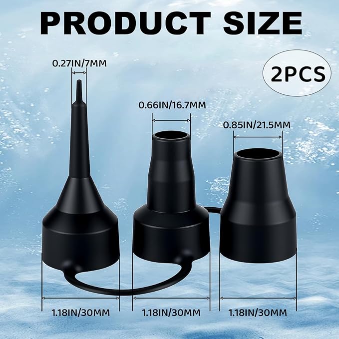 3 Size Air Pump Nozzle Replacement Set - Image 2