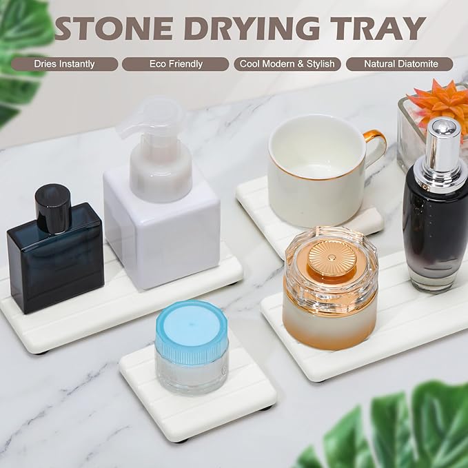 6PCS Fast Drying Diatomite Stone Sink Tray, Stone Drying Tray - Image 5