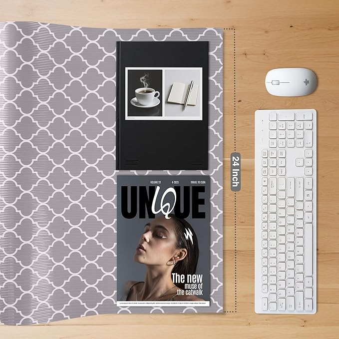 Glotoch 24 Inch Extra Wide Non Slip Shelf Liner, Non Adhesive Drawer Liner - Image 2