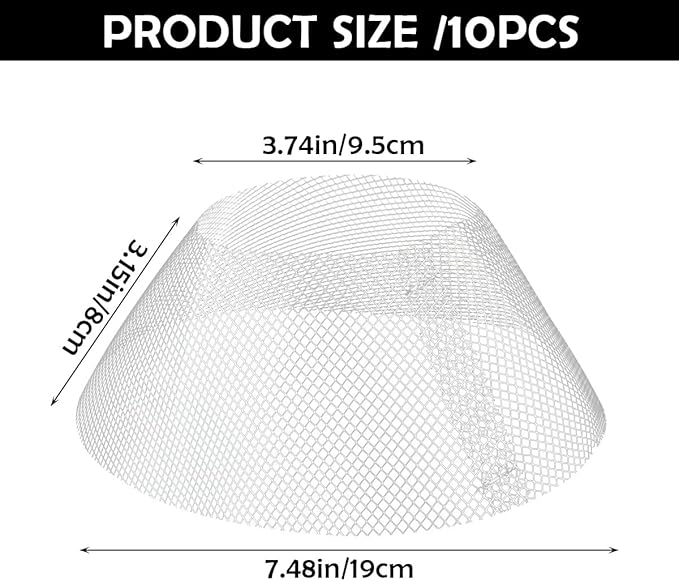10 Pcs Round Range Hood Filters Filter Replacement Grease Net - Image 2