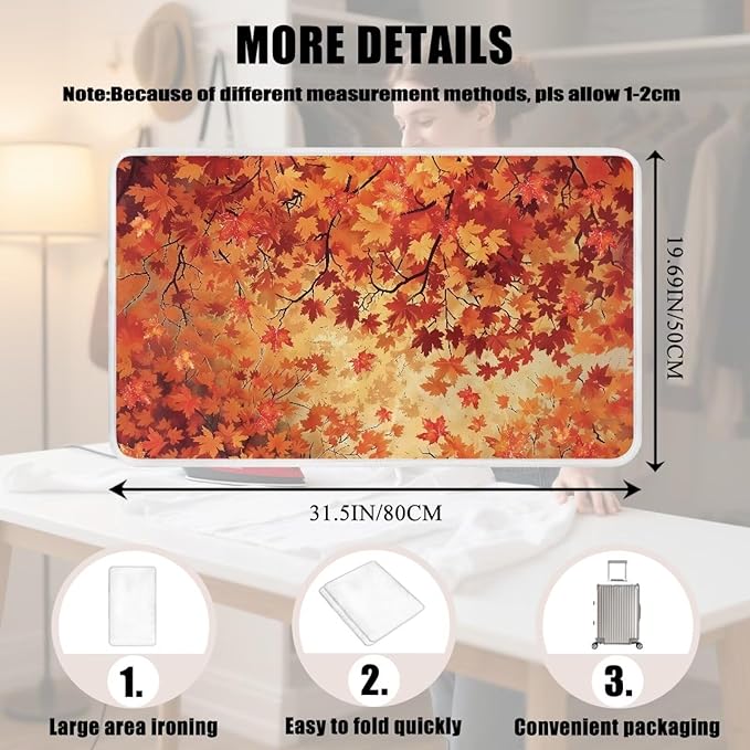 Ironing Mat Maple Leaf Ironing Board Pad Heat Resistant, Quilting & Travel - Image 7