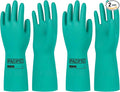 PACIFIC PPE 2 Pairs Nitrile Chemical Resistant Gloves, Resist Strong Acid by PACIFICPPE