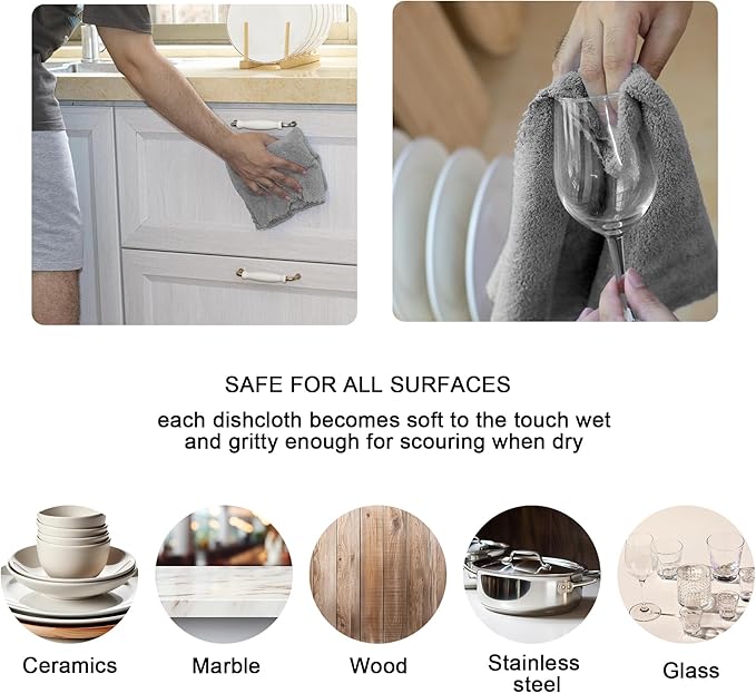 kimteny Kitchen Cloth Dish Towels, 13x28 Inches Premium Dishcloths, Super - Image 3