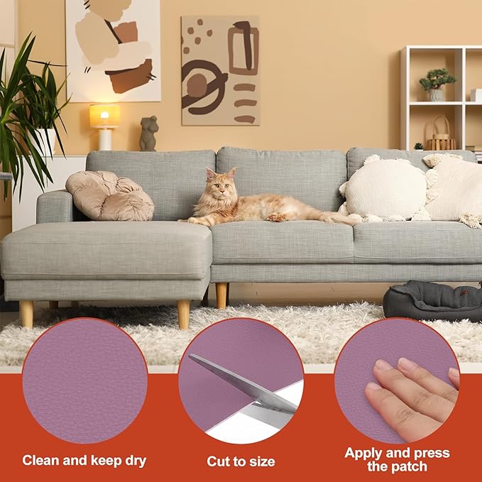 PATIKIL Leather Patches Tape for Furniture, 6.3 x 61 Inch Self Adhesive Vinyl - Image 3