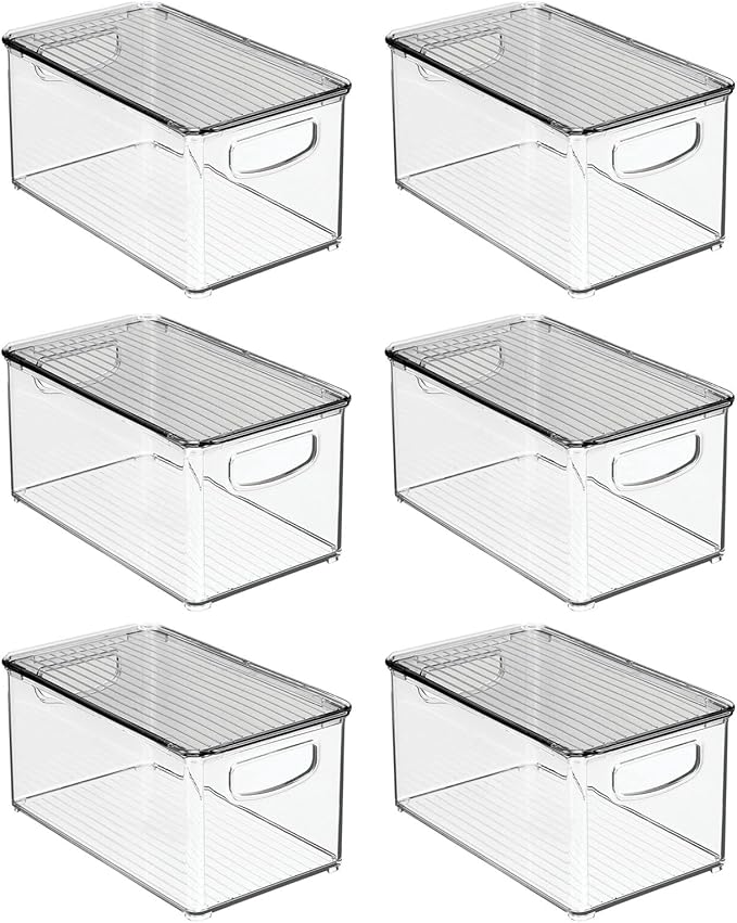 mDesign Plastic Deep Storage Bin Box Container - Image 10