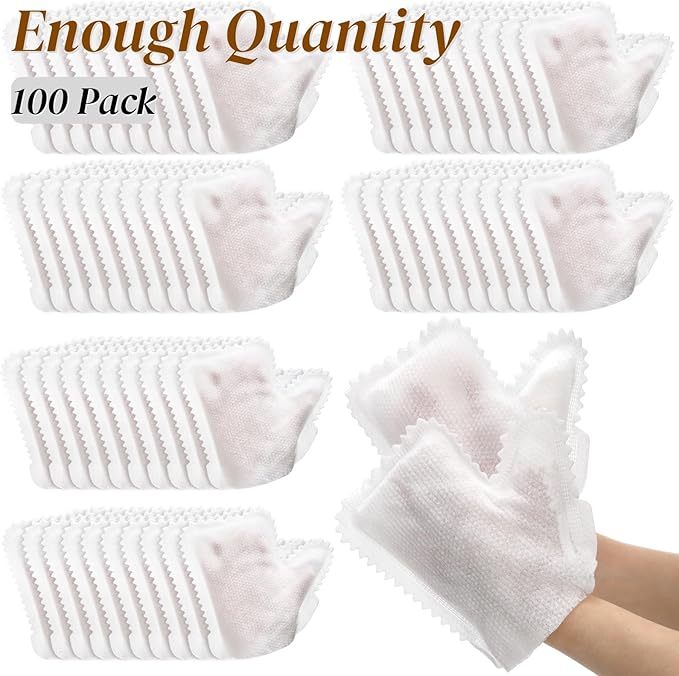 100 Pcs White Microfiber Dusting Gloves, Disposable Artisan Dust Cloth Remove - Image 4