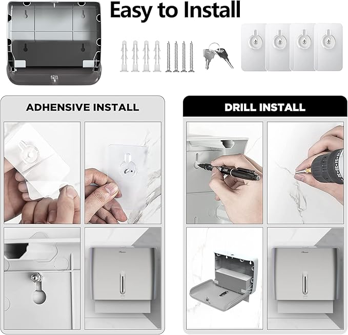 Multifold Paper Towel Dispenser Wall Surface Mounted Compatible - Image 2