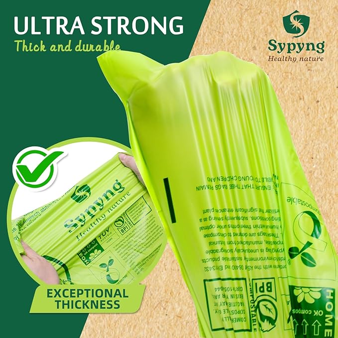 Compostable Kitchen Trash Bags 8-10 Gallon – Heavy-Duty, 1.1 Mil Thick - Image 6