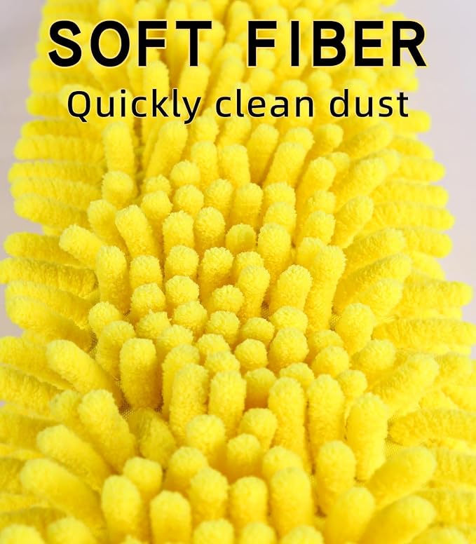 Flexible Fan Blade Cleaner Chenille Duster, Washable Hand Duster - Image 4