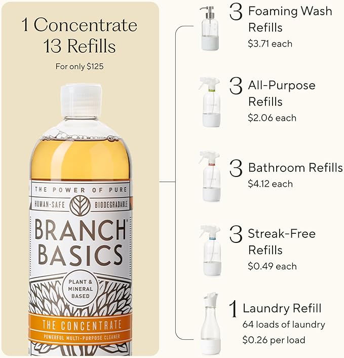 Branch Basics Premium Starter Kit in Glass: All Purpose Cleaner, Glass Cleaner - Image 6