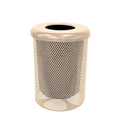 COATEDOUTDOORFURNITURE RFT-P-TAN Heavy Duty Round Trash Receptacle by CoatedOutdoorFurniture