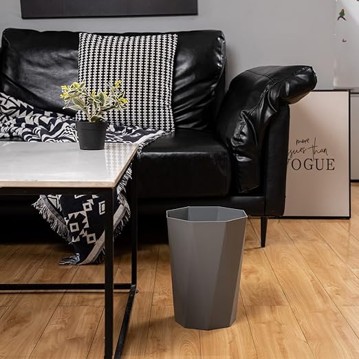 12L Trash Can Wastebasket Plastic Trash Bin Garbage Container Rubbish Can Paper - Image 5