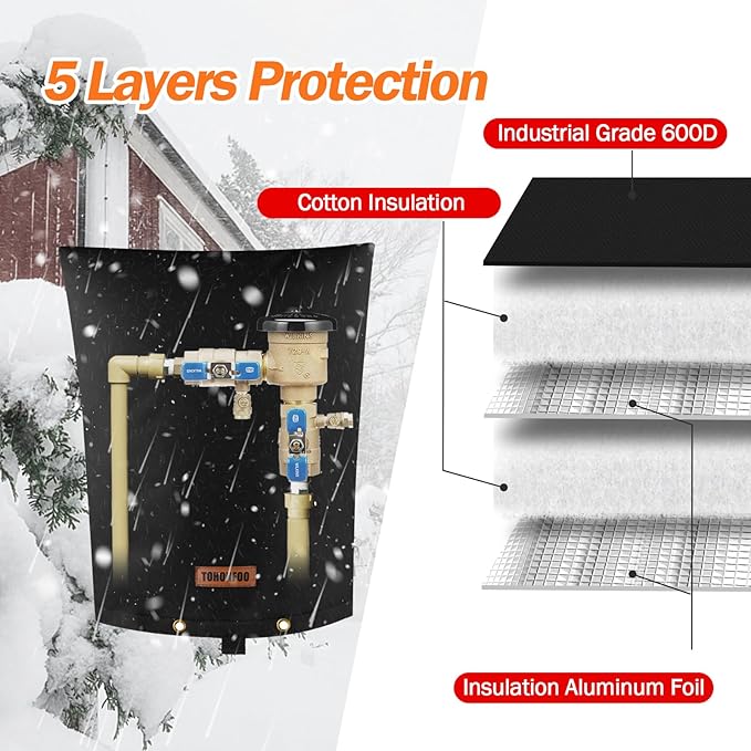 Backflow Preventer Pipe Insulation Cover - Image 5