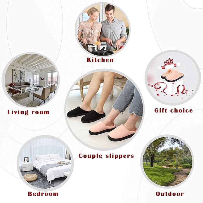 Memory Foam Slippers for Women's and Men's Casual House Shoes - Image 5