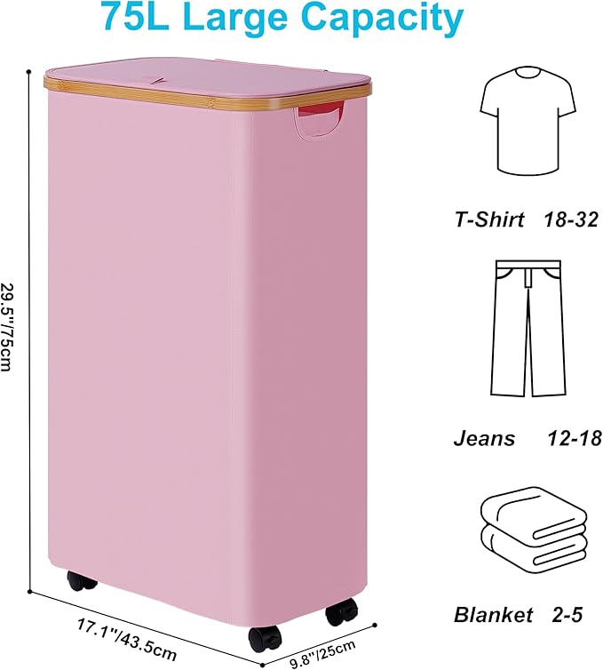 efluky Slim Laundry Basket - Image 2