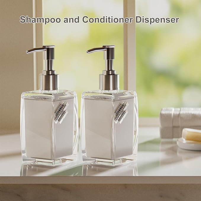 Blue Soap Dispenser with Refillable Plastic Pump - Image 7