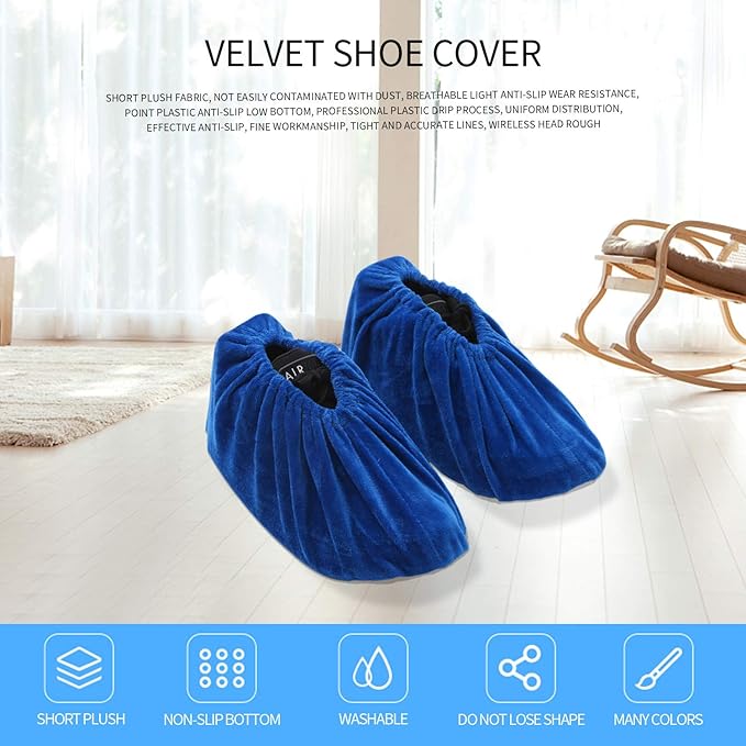 5 Pairs Reusable Non Slip Shoe Covers, Premium Soft Washable Thickened Boot - Image 6