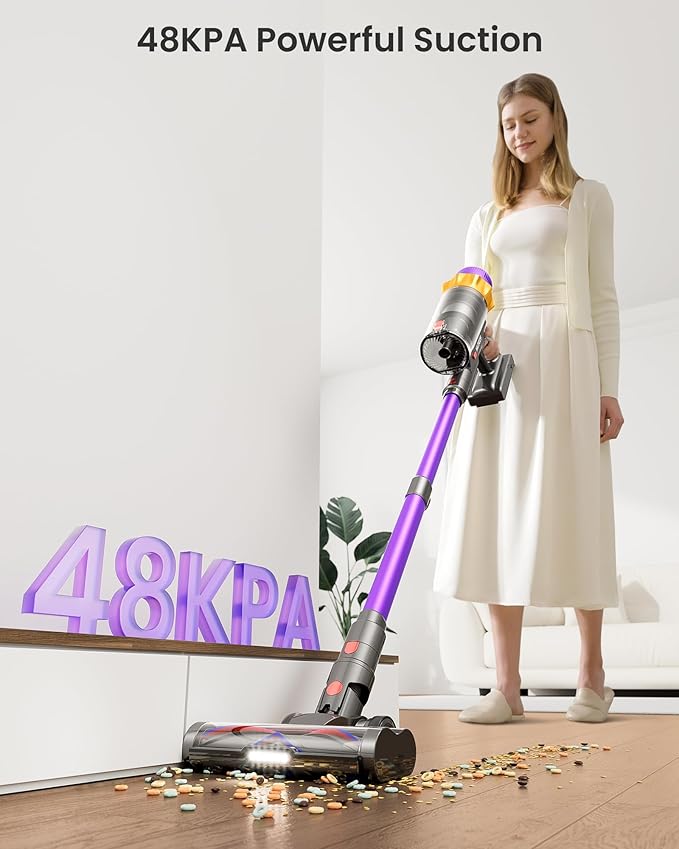Cordless Vacuum Cleaner, 580W 48KPA 70 Mins Vacuum Cleaners - Image 2