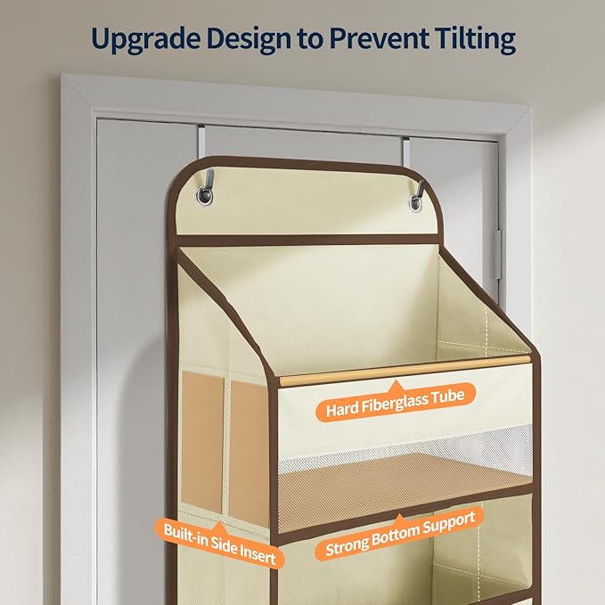 Yecaye Over The Door Organizer Storage, 5-Tier Heavy Duty Door Organizers - Image 6