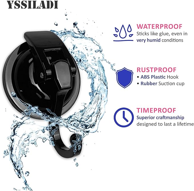 Heavy Duty Suction Cup Hooks for Shower, Bathroom Robe, Garland Decoration - Image 4