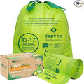 13-17 Gallon Compostable Trash Bags Heavy-Duty & Durable, 1.1 Mil Thick | 100% by Sypyng