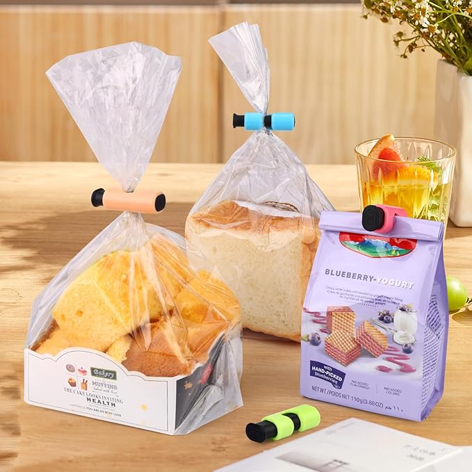 AmoreAngel Crafts 12 Pack Bread Bag Clips，Squeeze Lock Food Bag Clips, Plastic - Image 7