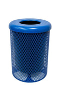 COATEDOUTDOORFURNITURE RFT-TXTLBL Heavy Duty Round Trash Receptacle by CoatedOutdoorFurniture