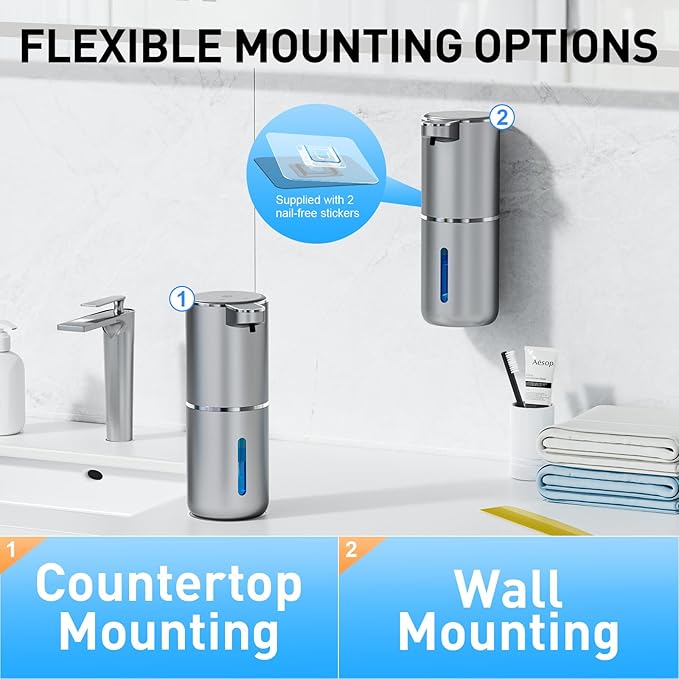 Automatic soap Dispenser touchless Automatic Liquid Soap Dispenser 4 Adjustable - Image 4