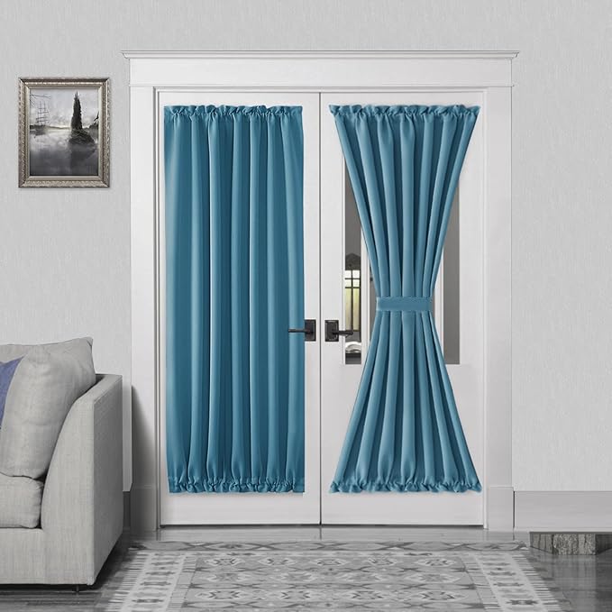 DWCN French Door Curtains – Rod Pocket Thermal Blackout Curtain by DWCN
