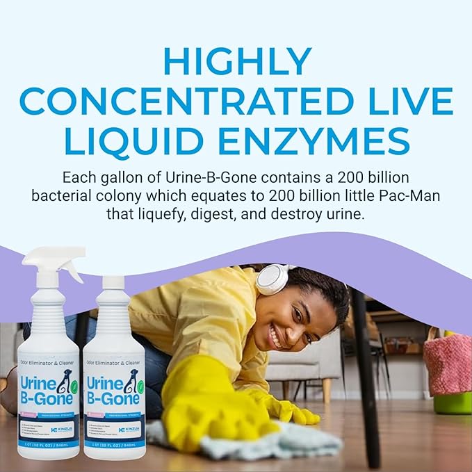 KINZUA ENVIRONMENTAL Urine B-Gone, Professional Enzyme Odor Eliminator & Pet - Image 6