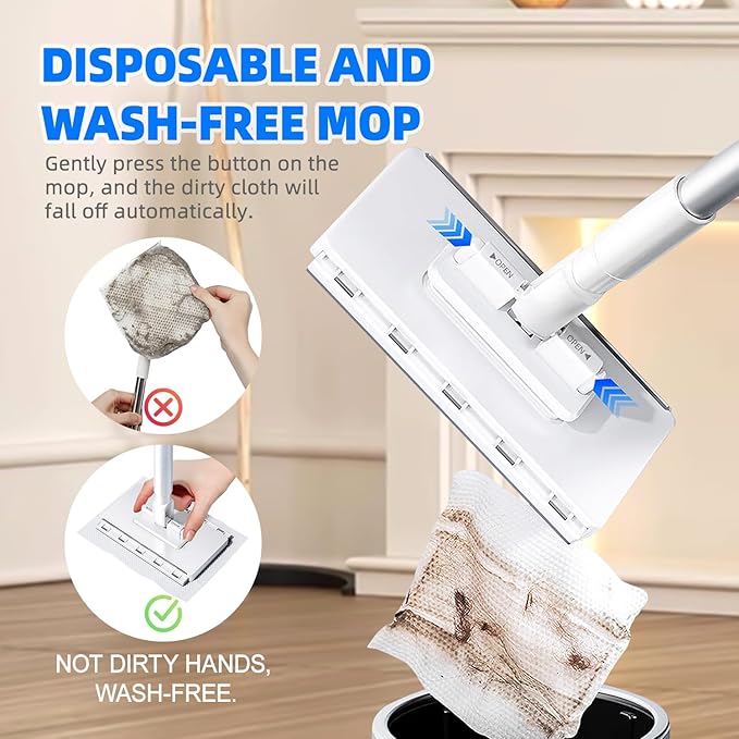 Mini Sweeper Mop No-Touch Dirty Cleaning Flat Dust Mop - Image 2