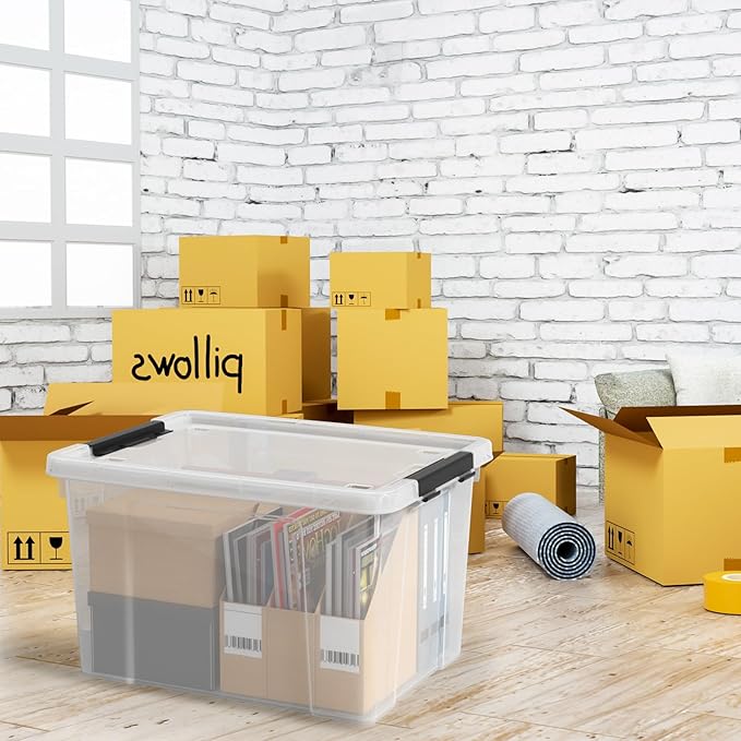 Set of 4 50 L Stackable Plastic Storage Container - Image 4